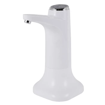 3X Электрический насос для бутылок с водой с базовым USB-диспенсером для воды Портативный автоматический водяной насос с ведром и диспенсером для бутылок белого цвета