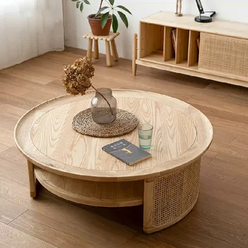 Журнальные столики, Деревянный Чайный столик, Торцевой столик в скандинавском стиле, Диванные столики для гостиной, Роскошная Дизайнерская мебель для гостиной, Компактный Круглый стол