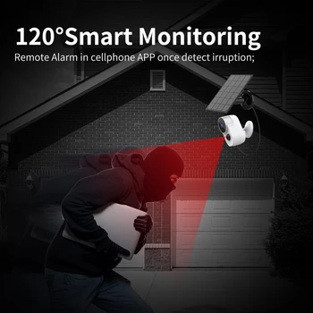 Беспроводная наружная камера безопасности с низким энергопотреблением HD-видео для наружного наблюдения за домом