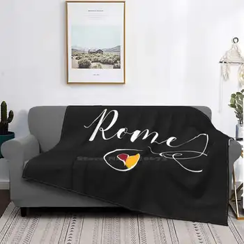 Флаг в виде сердца Рома, которую я люблю, низкая цена, новый принт, новинка, модное мягкое одеяло, Италия, Итальянский Римский Флаг Романо, река