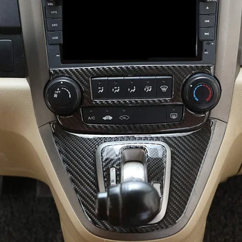для Honda CR-V 2007-2011 Мягкая Наклейка Из Углеродного Волокна Центральное Управление Кондиционером CD Панель Переключателя Регулировки