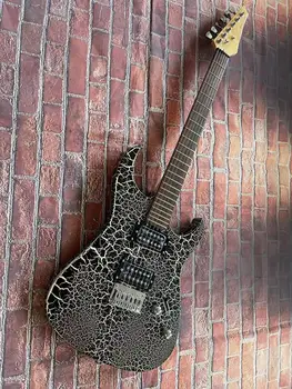 Персонализированная гитара с леопардовым принтом, двойной картридж, гриф из розового дерева, редкая гитара, в наличии, в наличии
