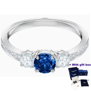 Модное и очаровательное кольцо с инкрустацией Blue Treasure Deep Love подходит для ношения красивыми женщинами, подчеркивая элегантность и благородство.