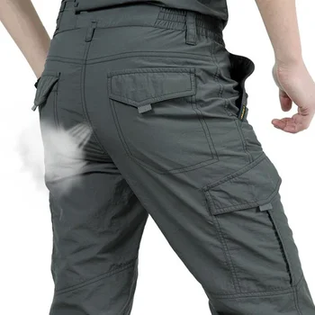Быстросохнущие Походные брюки Мужские Летние Уличные Альпинистские Рыболовные Дышащие брюки Армейские треккинговые спортивные тактические брюки-карго