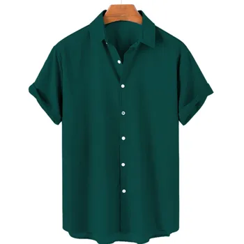 Повседневная 3D печать Со свободными мужскими рубашками и блузками, одежда в гавайском стиле, топы, мужская винтажная качественная одежда