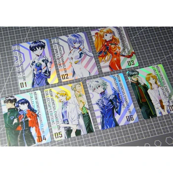 7 шт./компл. Флэш-карт Ayanami Rei Ikari Shinji, Коллекционных Карточек Akagi Ritsuko, Классических Игрушек 