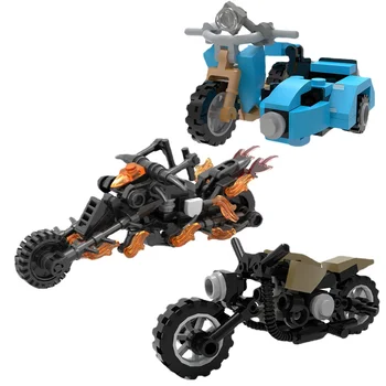 BuildMoc Block Riders Набор строительных блоков для мотоцикла Волшебные Коляски Мотоцикл Кирпичная модель Игрушки DIY Детские наборы для сборки Игрушек Подарки