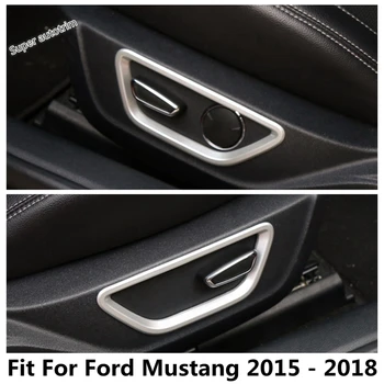 Кнопка Регулировки сиденья, рамка, переключатель, панель управления, Декоративная накладка для Ford Mustang 2015 - 2018 Аксессуары из АБС-пластика, интерьер \