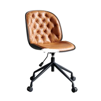 Современный минималистский домашний компьютерный стул удобный сидячий офисный подъемный вращающийся стул Скандинавский простой рабочий стол стул со спинкой