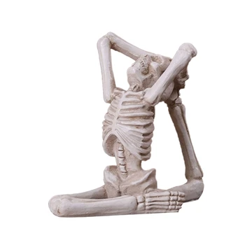 Украшение для вечеринки в честь Хэллоуина, поза для йоги, скелет для ужасающей групповой сцены G6KA