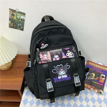 Kawaii Sanrio Рюкзак Cinnamoroll My Melod Kuromi Студенческая Компьютерная сумка Большой емкости Школьная сумка студенческая повседневная школьная сумка