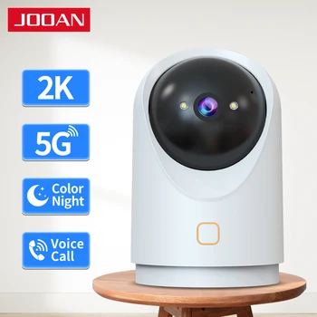 Jooan 3-мегапиксельная PTZ IP-камера Onvif, беспроводная камера безопасности 5G WIFI Отслеживание искусственного интеллекта в помещении, уход за ребенком и домашними животными