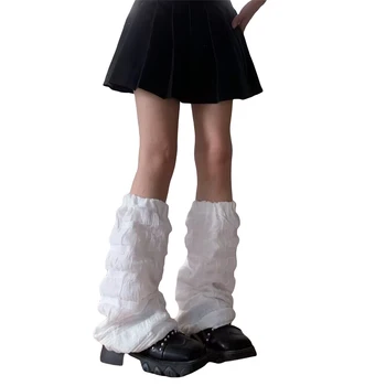 женские шифоновые гетры hirigin в стиле Гранж 90-х, однотонные длинные носки в стиле харадзюку, винтажная уличная одежда для вечеринок, клубная одежда 2023 года