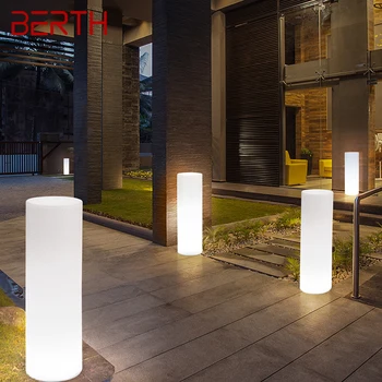 Современный цилиндрический ландшафтный светильник Creative Outdoors LED Lawn Light с дистанционным управлением IP65 для сада отеля
