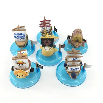 6 шт., цельная аниме-фигурка, Тысяча Солнечных Пиратских кораблей, морская лодка, веселая модель, коллекция мини-лодок, подарки для мальчиков