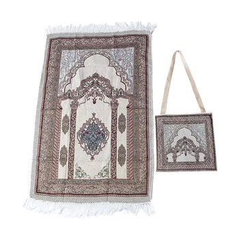 Мусульманский молитвенный коврик с сумкой для хранения Исламский Молитвенный коврик Джанамаз Саджада Намаз Портативное Молитвенное одеяло для домашнего использования Молитвенный коврик