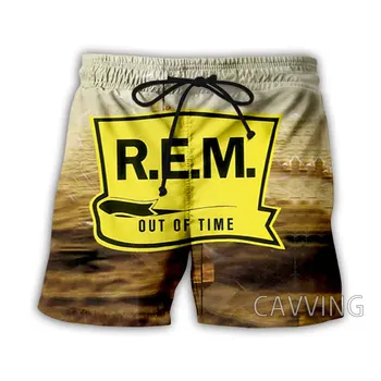 CAVVING Летние Пляжные Шорты R.E.M. Band с 3D Принтом, Уличная Одежда, Быстросохнущие Повседневные Шорты, Спортивные Шорты для Женщин/мужчин