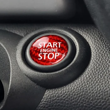 Кнопка Запуска и Остановки Двигателя из Углеродного Волокна, Наклейка на Внутреннюю Отделку Mini Cooper R55 R56 R57 R58 R59 R60 R61 (A)