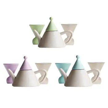 Набор миниатюрных чайников для кукольного домика, миниатюрная посуда для реквизита для фотосъемки в кукольном домике