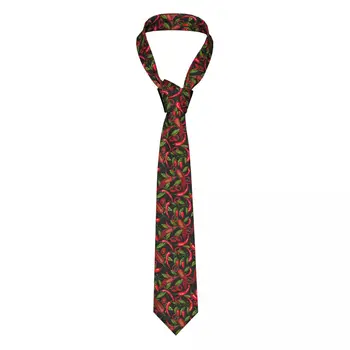 Повседневный узкий мексиканский галстук с острым перцем чили в виде наконечника стрелы, тонкий галстук для мужчин, мужские аксессуары, простота для вечернего официального галстука
