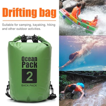 2-литровый водонепроницаемый сухой мешок для плавания на открытом воздухе, каяк, каноэ, треккинг, Набор для хранения лодок