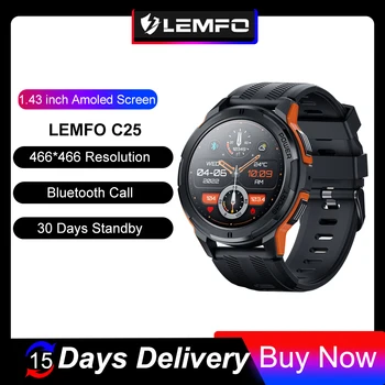LEMFO C25 Смарт-Часы Для Мужчин С AMOLED Экраном 1,43 