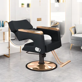 Парикмахерское кресло для макияжа салона, Парикмахерское Поворотное кресло, кресло для стрижки волос, кресло для укладки, Тележка, шезлонг, Косметическая мебель