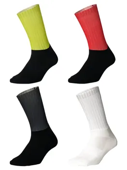 Велосипедные носки Для командных соревнований Дышащие силиконовые противоскользящие носки-трубки для мужчин и женщин