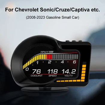 Hud Дисплей Автомобильный OBD2 Датчик Спидометр об/мин Тахометр Измеритель Температуры Воды Масла для Chevrolet Sonic/Cruze/Captiva 2008-2023