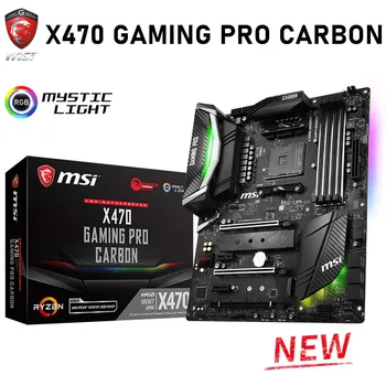 Материнская плата MSI X470 GAMING PRO CARBON DDR4 Поддерживает процессоры AMD PCI-E 3.0 ATX CrossFireX Windows 10 RGB 1-го, 2-го и 3-го поколений