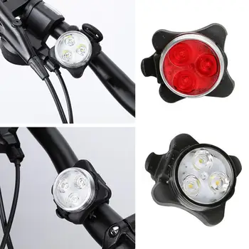 Задний фонарь велосипеда, комплект светодиодных велосипедных фонарей, Яркий передний свет, USB Перезаряжаемый Задний фонарь велосипеда, Сигнальная лампа сигнала поворота дорожного велосипеда.
