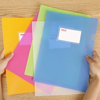 Папки для файлов, Прозрачные цветные Проектные карманы, рукава, L-образная папка для документов, Защитные пленки для листов бумаги для офиса и школы