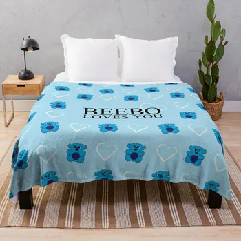 Beebo Любит тебя, Синее покрывало, Пушистые одеяла, Гигантское одеяло для дивана, одеяло для дивана