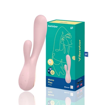 satisfyer Mono Flex Connect App вибратор с кроликом, фаллоимитатор для стимуляции женского клитора, стимуляция точки G, двойная вибрация, игрушка для взрослых