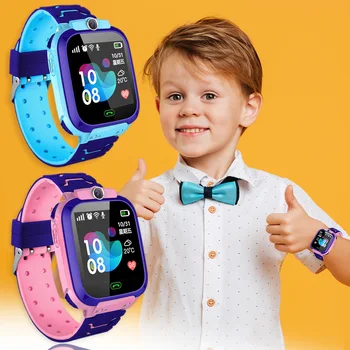 Детские смарт-часы SOS с фотографией телефона, водонепроницаемая Sim-карта, местоположение, Голосовой подарок для мальчиков и девочек, умные часы для детей E9B5
