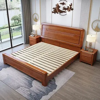 Кровать из массива китайского ореха, 1,52 м, 1,82 м, многофункциональная одноместная и двухместная кровать для хранения в главной спальне