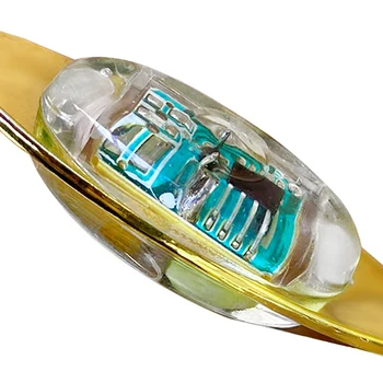 1шт Рыболовная приманка Светодиодная Подводная лампа-приманка в форме глаза для привлечения рыбы Рыболовная приманка в форме глаза Кальмара Светящаяся