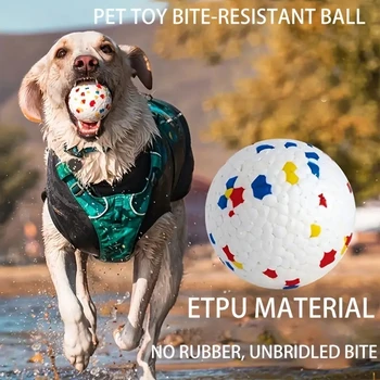 Игрушечный мяч для собак Легкий жевательный резиновый мяч с высокой устойчивостью к укусам, интерактивные метательные Летающие игрушки для собак, аксессуары для домашних животных