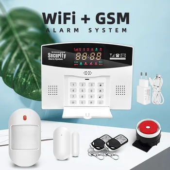 Комплекты Домашней Охранной сигнализации Tuya Alarm System Работают С Поддержкой GSM / WiFi И Переключением Нескольких языков Smart Life / Tuya Smart APP