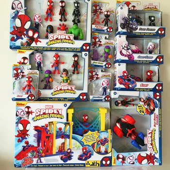 Оригинальные фигурки ML Legends Spider и Его Удивительные друзья из 3 предметов включают 3 фигурки и 3 аксессуара, подарки для детей