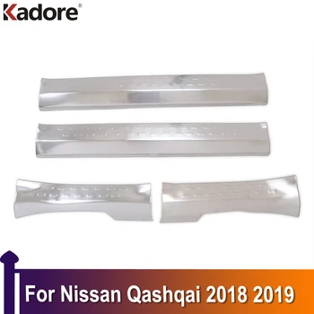 Для Nissan Qashqai 2018 2019 Внутренние Накладки На Пороги Защитные Накладки На Пороги Автомобильные Наклейки Из Нержавеющей Стали