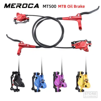 Гидравлические тормоза MEROCA MTB Комплект для велосипеда Дисковые тормоза для горного велосипеда Двухпоршневой суппорт с ротором 160 мм Велоспорт