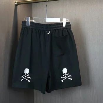 Спортивные шорты Mastermind Japan MMJ с двойным рисунком черепа и летними мужскими черными повседневными брюками на шнуровке