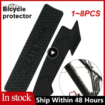 1 ~ 8ШТ Наклейка на велосипедную цепь Защита от царапин MTB / Дорожный велосипед Противоскользящая наклейка Защита рамы Защита