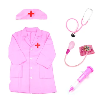 Детские игрушки, имитирующие доктора и медсестру, Ролевые игры, Розовый набор, Детские Интерактивные игры, Подарки для девочек на День рождения TMZ
