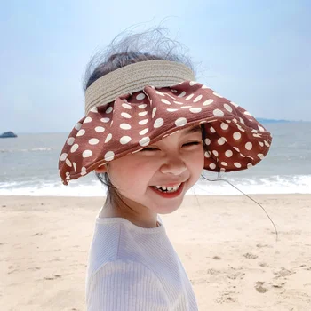 Солнцезащитная шляпа Женская 2023 Новая солнцезащитная шляпа с защитой от ультрафиолета, летний чехол для лица, солнцезащитная шляпа для велоспорта, Детская широкополая шляпа
