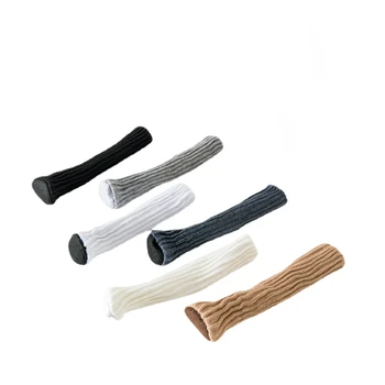 Удлиненный вязаный чехол для ножек стула, 4 шт./лот, силиконовый шерстяной протектор для пола, утолщенный износостойкий нескользящий бесшумный войлочный коврик