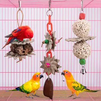 Долговечная игрушка для жевания птиц, Износостойкая, уменьшающая одиночество, Надежная Игрушка для жевания когтей мелких домашних птиц, попугаев
