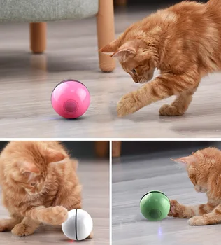 Умные игрушки для кошек, автоматический прыгающий мяч для кошек, Интерактивный подвижный шарик-тизер со светодиодной подсветкой Для кошек, Самодвижущиеся игрушки для домашних животных, аксессуары