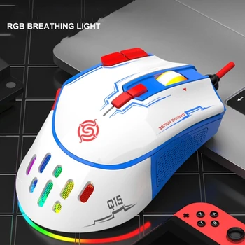 RGB USB проводная игровая мышь Макропрограммирование 6400DPI 9 кнопок Программируемая Эргономичная для геймерских мышей ПК Компьютер 896C